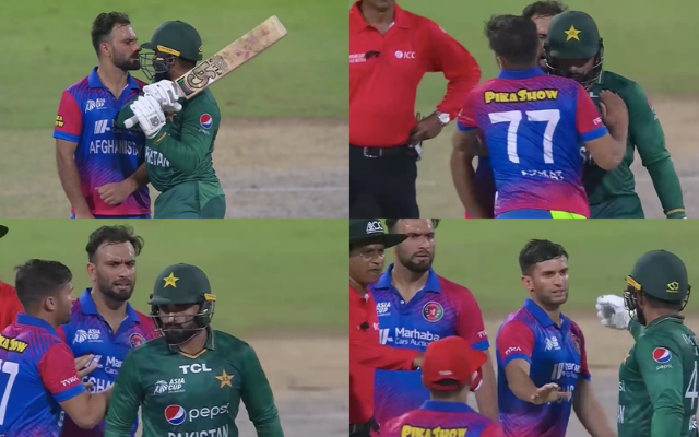 [Watch] Asif Ali Almost Hits Afghanistan Pacer Fareed Ahmed With The Bat During Asia Cup Clash