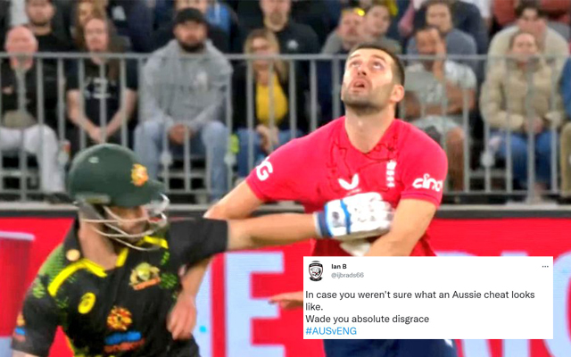 “Absolute Disgrace” – Fans Slam Matthew Wade For Blocking Mark Wood From Taking Catch During First T20I
