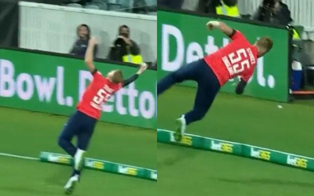 [WATCH] Ben Stokes Saves A Definite 6 In 2nd T20I Against Australia