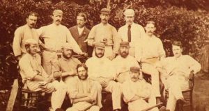 The 1876-77 squad which played the first Test against Australia