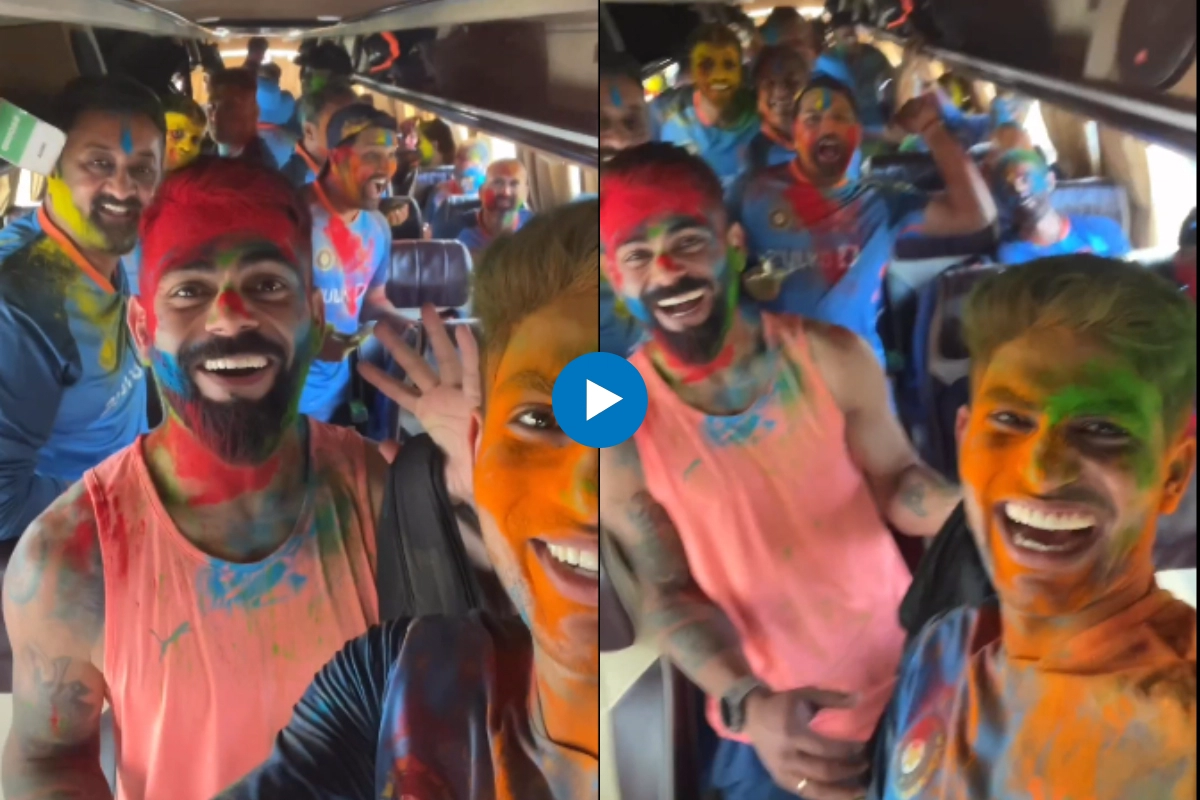 IND vs AUS: India Players Celebrate Holi Ahead Of The 4th Test Match.