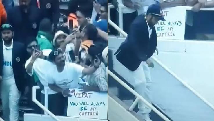 WTC Final 2023 [WATCH]: While Leaving For The 2023 World Cup Final Toss, Rohit Sharma Trips In Front Of A Virat Kohli Poster