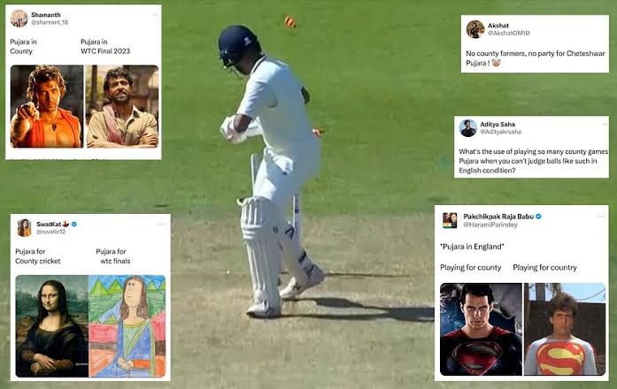 WTC 2023: “County ka Bradman” – Cheteshwar Pujara Receives Vicious Trolling After Getting Out Cheaply