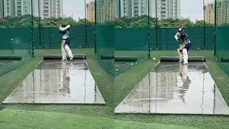 [WATCH] “Rain doesn’t play A Spoilsport” – Mayank Agarwal Bats Against Quick Deliveries In The Net During The Rain