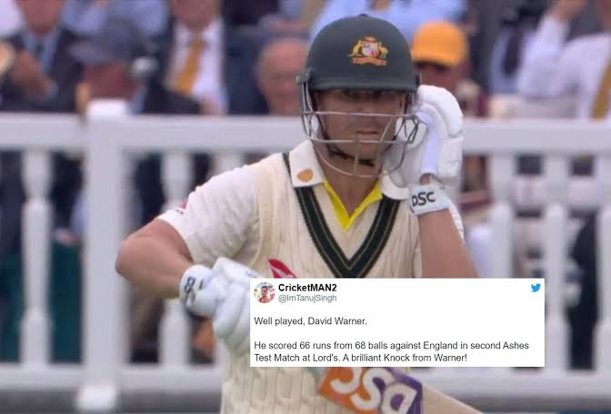 “Lord At Lord’s” – Twitter Buzzes As David Warner Shines With 66 On Day 1 Of 2nd Ashes Test