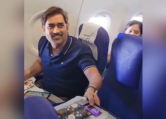 [WATCH] MS Dhoni Gives A Heart-Warming Reaction When Offered Chocolates By Flight Attendant