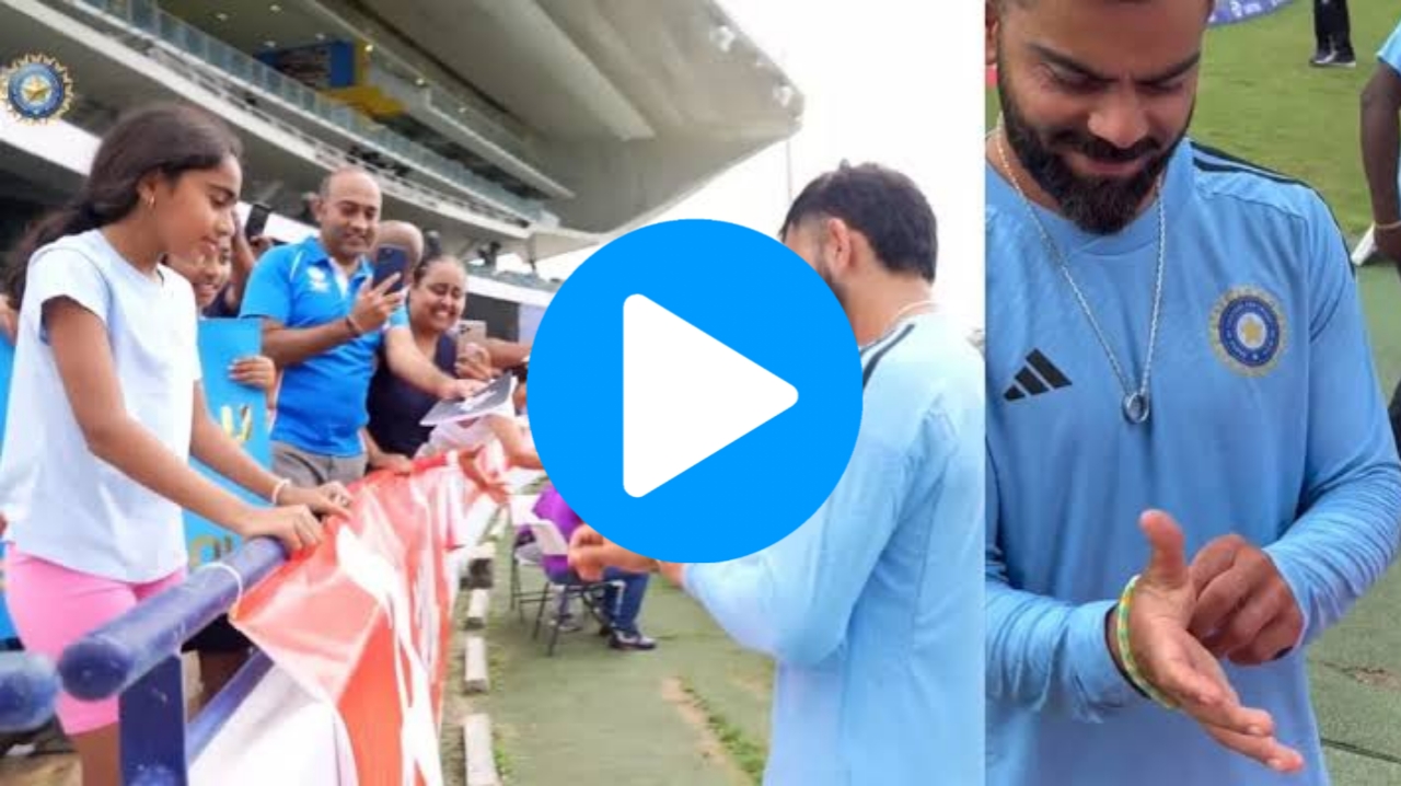 WI vs IND: [WATCH] Star India Batter Graciously Receives A Bracelet From A Young Fan