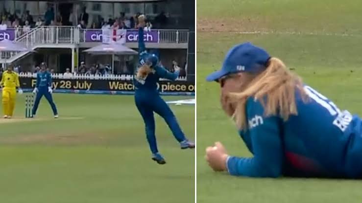 [WATCH] England’s Sophie Ecclestone Grabs A One-handed Stunner Against Australia