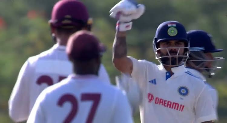 WI vs IND: [WATCH] Virat Kohli Scores His First Boundary On The 81st Delivery In The Opening Test Against West Indies