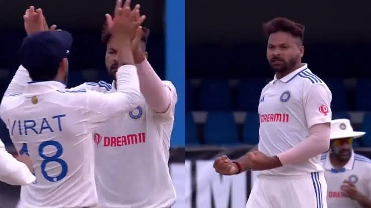 WI vs IND: Mukesh Kumar Claims His First-ever International Wicket In The 2nd Test