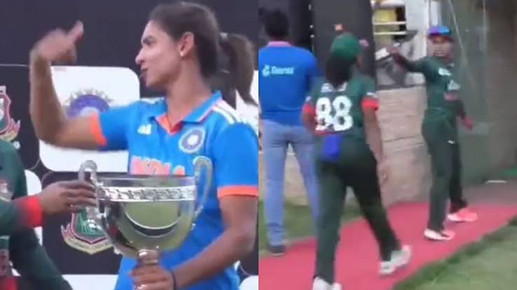 [WATCH] Bangladesh Captain Nigar Sultana Leaves With Her Team From The Joint Photograph Session After Harmanpreet Kaur’s Behaviour