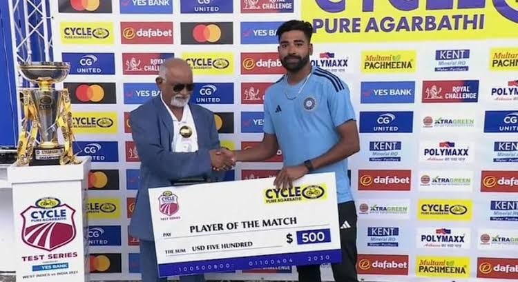 IND vs WI: “Very pleased” – Mohammed Siraj Ecstatic With First Test Player Of The Match Award