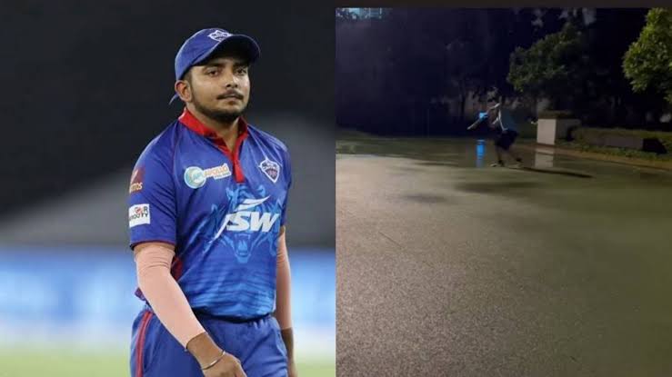 WATCH: Prithvi Shaw Shares A Video Of Himself Practicing In The Rain