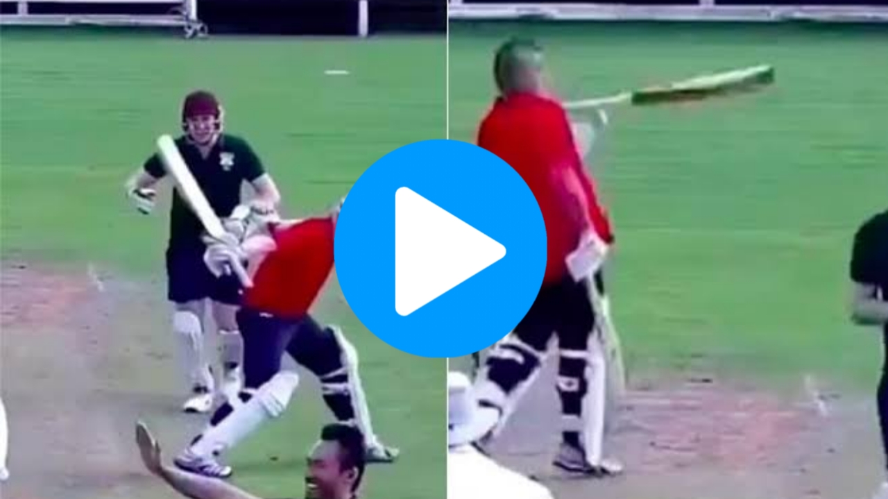 [WATCH] Cricketer Accidentally Strikes Teammate With The Bat After Dismissal; Video Goes Viral