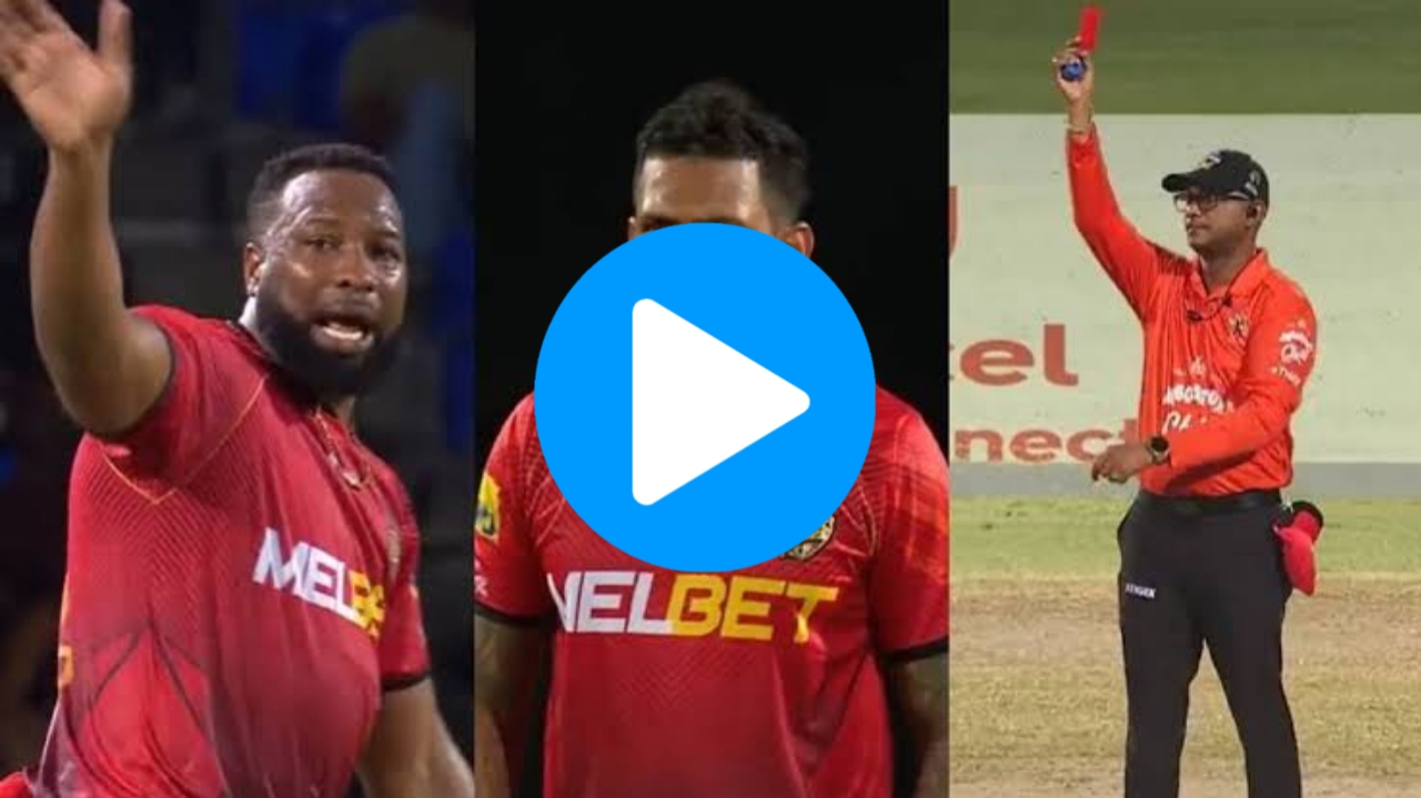 CPL: [WATCH] Sunil Narine Becomes First Recipient Of Red Card, Umpire Asked Him To Leave The Field