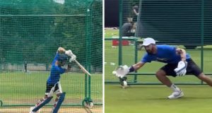 KL Rahul training in nets