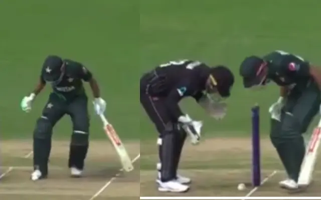 ICC Cricket World Cup 2023 Warm-up: [WATCH] Babar Azam’s Side-Splitting Wicket-Saving Move Goes Viral