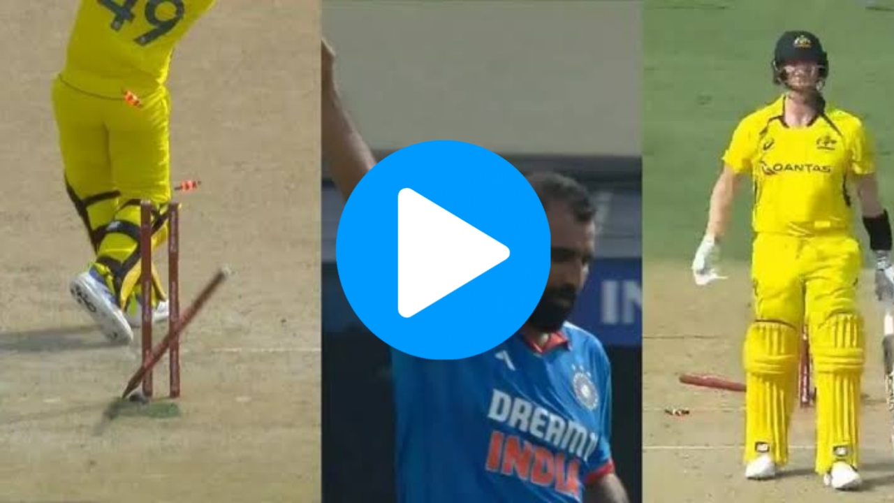 IND vs AUS: [WATCH] Mohammed Shami Delivers A Stunner To Dismiss Steve Smith In The 1st ODI