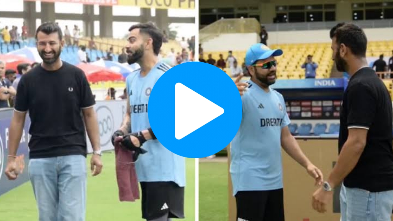 IND vs AUS: [WATCH] Cheteshwar Pujara Meets Team India Players Ahead Of The 3rd ODI