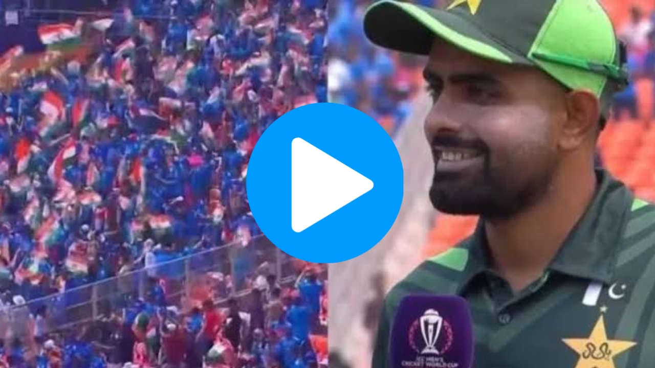 ICC Cricket World Cup 2023: [WATCH]- Babar Azam Gets A Rough Welcome During The Toss At Narendra Modi Stadium In Ahmedabad