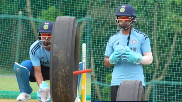 ICC Cricket World Cup 2023: [WATCH] KL Rahul Adopts Unique Wicket-Keeping Drill During India’s Training Session