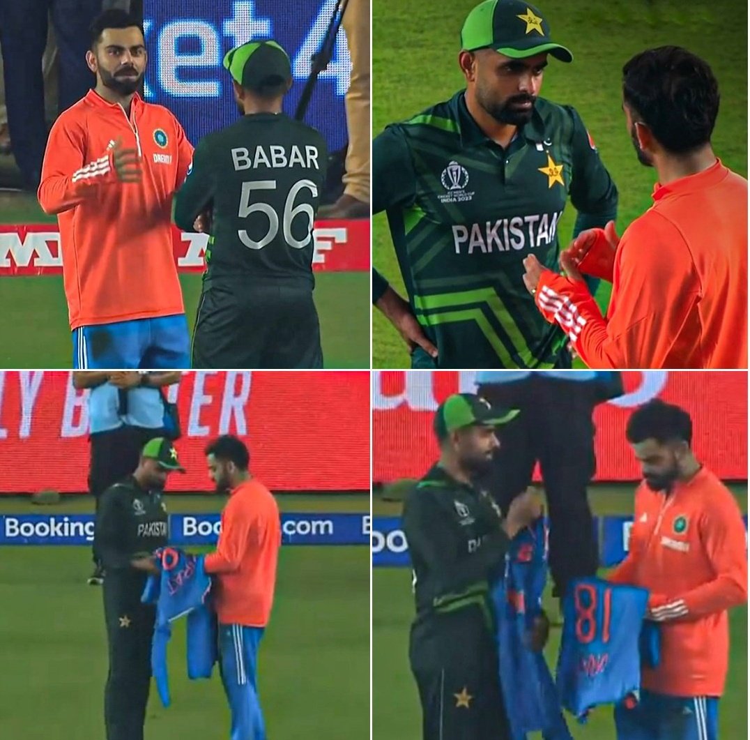 ICC Cricket World Cup 2023: [WATCH] Virat Kohli Gifts Jersey To Babar Azam, Video Goes Viral