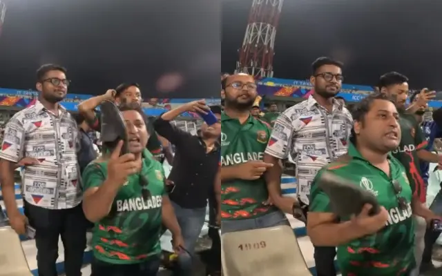 ICC Cricket World Cup 2023: [WATCH]- An Angry Fan Expresses Frustration By Hitting Himself With A Shoe After Bangladesh’s Loss To The Netherlands