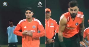 Shubman Gill, Virat Kohli bowl in India nets