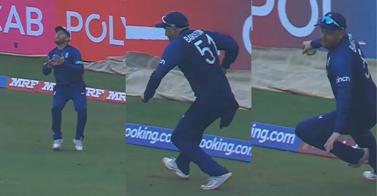 ICC Cricket World Cup 2023 : [WATCH] Spectacular Backward-Footing Catch By Jonny Bairstow Removes Aiden Markram