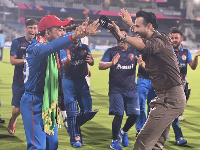 ICC Cricket World Cup 2023: [WATCH] Irfan Pathan Ditches Post-Match Interview For Dance with Rashid Khan As Afghanistan Shock Pakistan With A Win