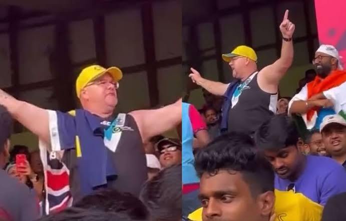 ICC Cricket World Cup 2023: [WATCH] Aussie Fan Passionately Supports and Chant ‘Bharat Mata Ki Jai’