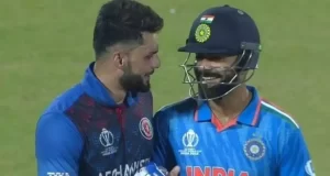 Naveen-ul-Haq with Virat Kohli