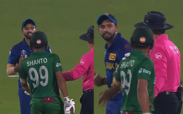ICC Cricket World Cup 2023: [WATCH]- Samarawickrama Engages In A Verbal Argument With Shanto Regarding Angelo Mathews’ Timed-Out Dismissal