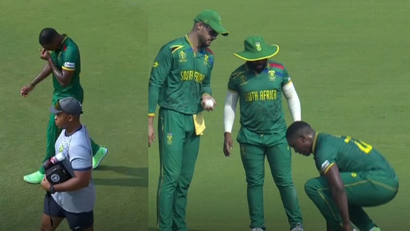 ICC Cricket World Cup 2023: [WATCH]- Lungi Ngidi Leaves The Field Due To A Persistent Left Ankle Issue In The 2023 World Cup Match Against Afghanistan