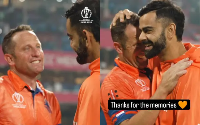 ICC Cricket World Cup 2023: [WATCH]- Virat Kohli Presents A Jersey To Roelof Van Der Merwe As The Netherlands Say Farewell To India