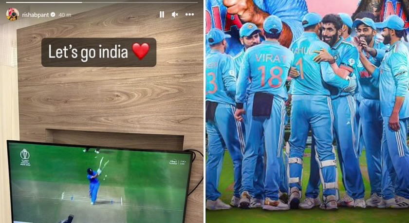 ICC Cricket World Cup 2023: “Let’s Go India” – Rishabh Pant Supports Team India From Home In The 2023 World Cup Semifinal Against NZ