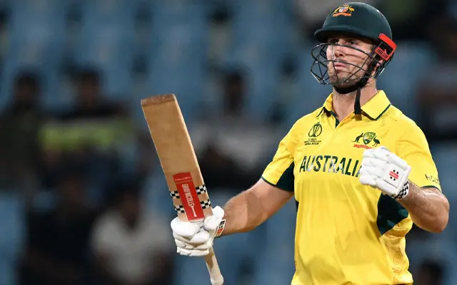 ICC Cricket World Cup 2023: Mitchell Marsh Places His Legs Over The World Cup Trophy; Celebration Goes Viral