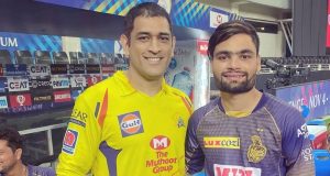 Rinku Singh with MS Dhoni