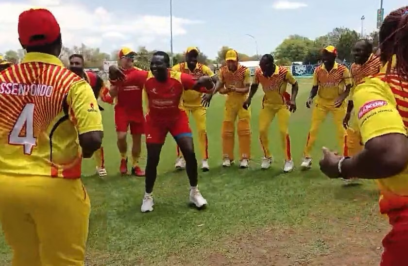 [WATCH]- Uganda’s Cricketers Are Celebrating Their 2024 T20 World Cup Qualification With A Special Team Dance