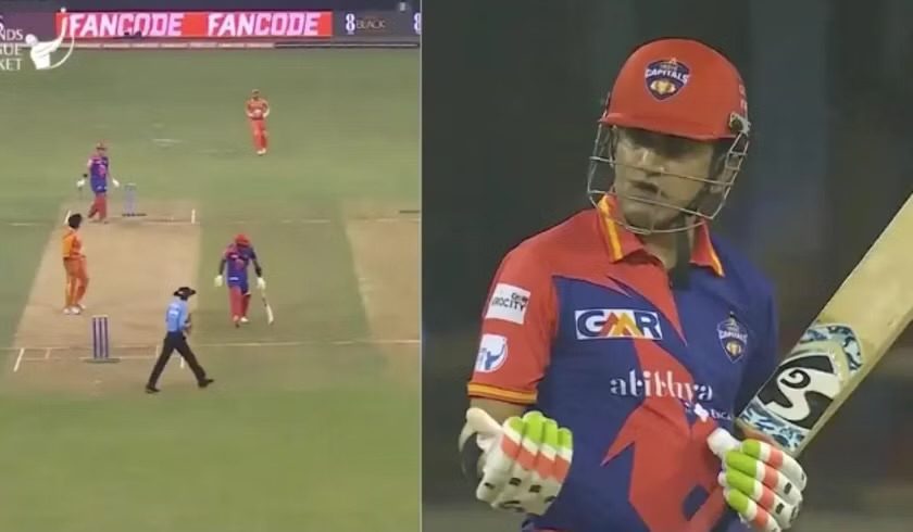 [WATCH]- Sreesanth And Gautam Gambhir Engage In Brief Banter During The Legends League Cricket