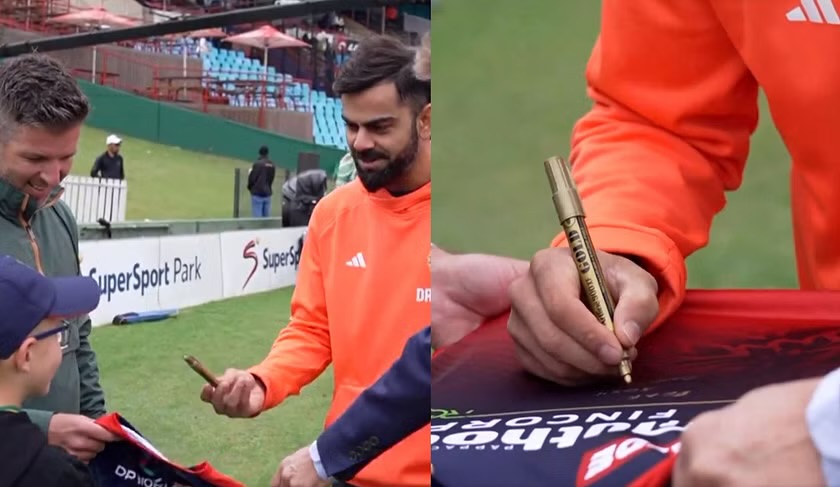 SA vs IND: [WATCH] Virat Kohli Signs An RCB Jersey For A Fan On The Second Day Of The Centurion Test