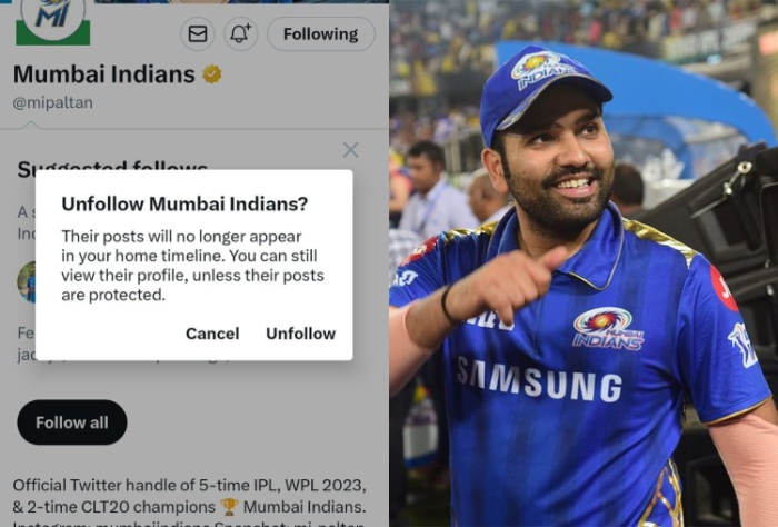 Mumbai Indians Loses 1.5 Lakh Social Media Followers After Removal Of Rohit Sharma From Captaincy