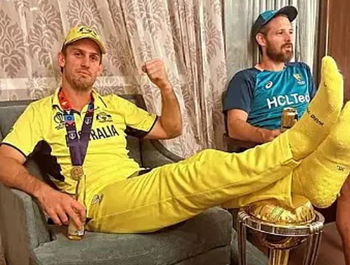 “There Was Obviously No Disrespect Meant” – Mitchell Marsh Opens Up On World Cup Trophy Photo Controversy