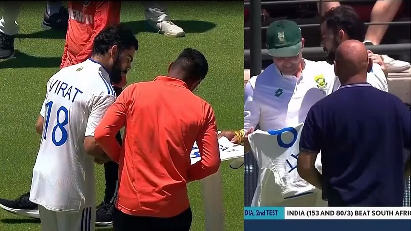 SA vs IND: Virat Kohli Gifts Dean Elgar A Signed Indian Team Jersey After The Test