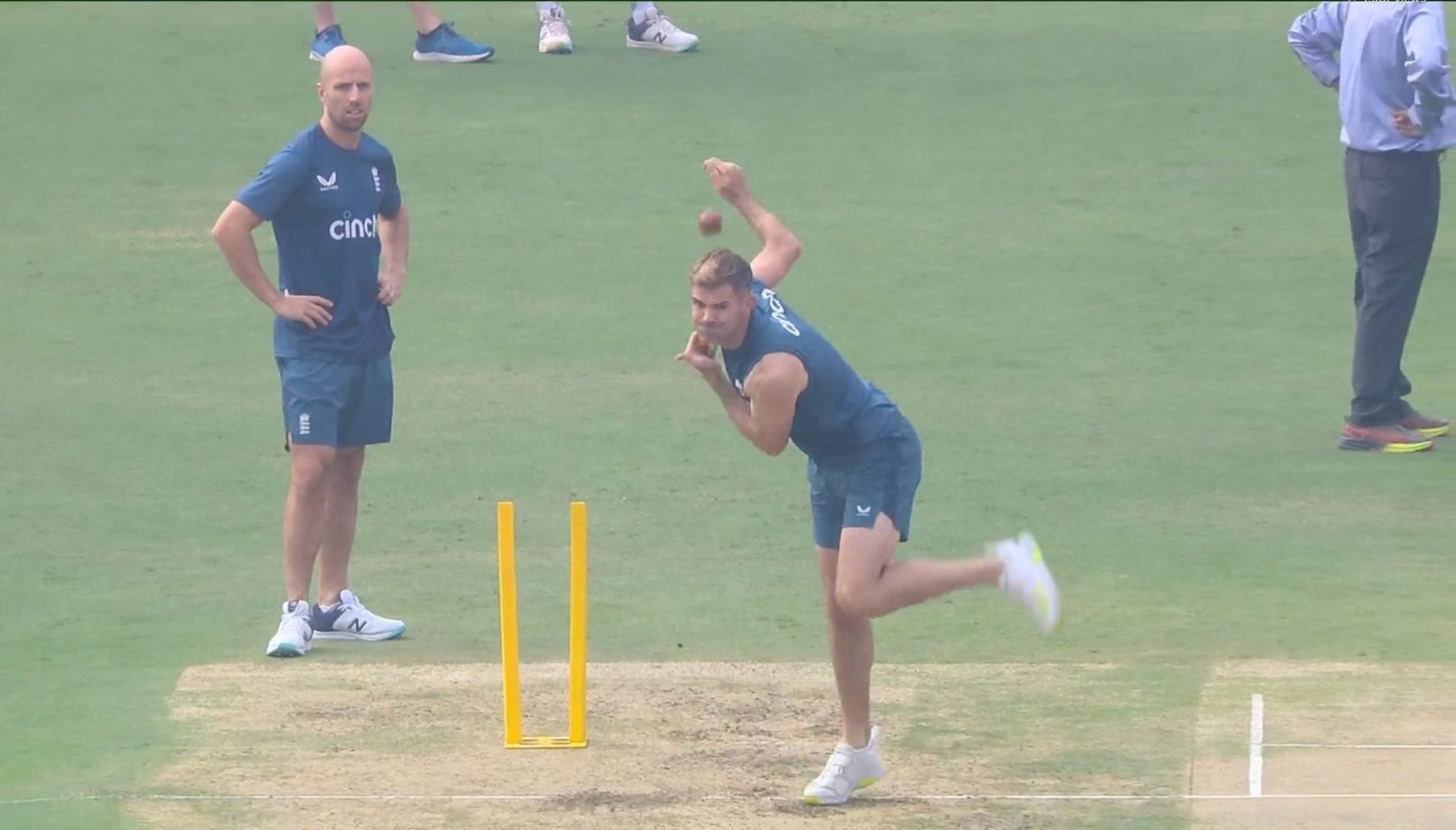 [WATCH] James Anderson Bowls Left-Arm Spin During Practice Session