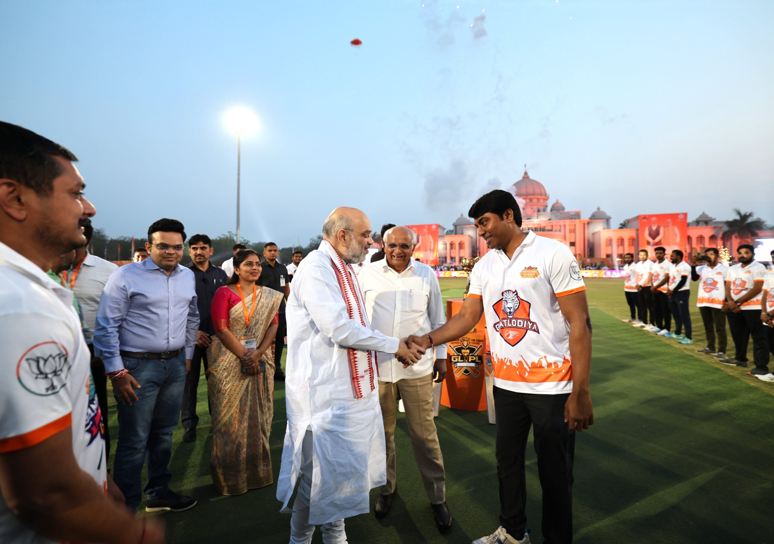 Renowned Cricketer Hardik Pandya Joins Amit Shah In Inaugurating Gandhinagar Premier League