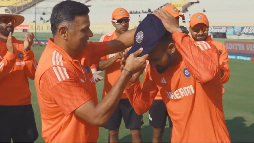 [Watch]:  “Very Happy To Be Here To See Your Dream Come True”- Rahul Dravid On Akash Deep
