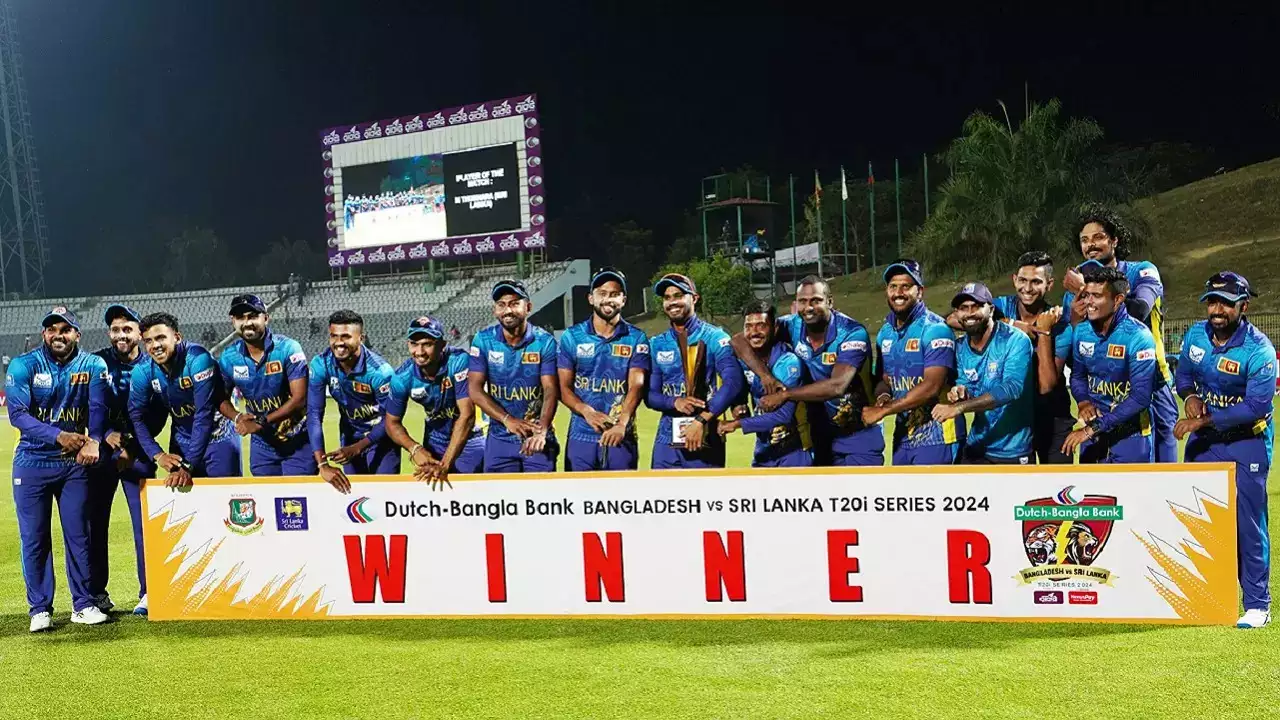 Sri Lankan Players Celebrate ‘Timed Out’ Moment After Beating Bangladesh In The Series