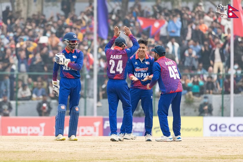 [WATCH]- Kushal Bhurtel’s Impressive Save Leads To A Run-Out For Nepal Against Netherlands In The T20I Tri-Series
