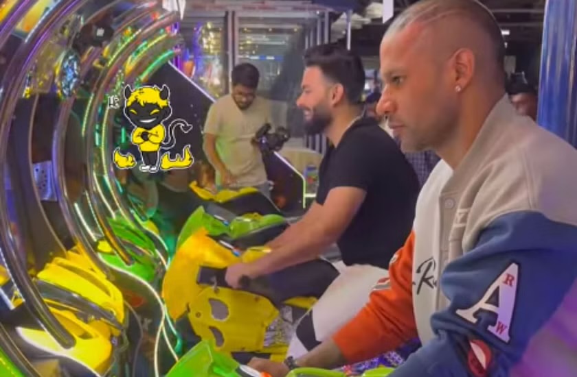 Rishabh Pant And Shikhar Dhawan Have Fun Playing Arcade Video Games Together